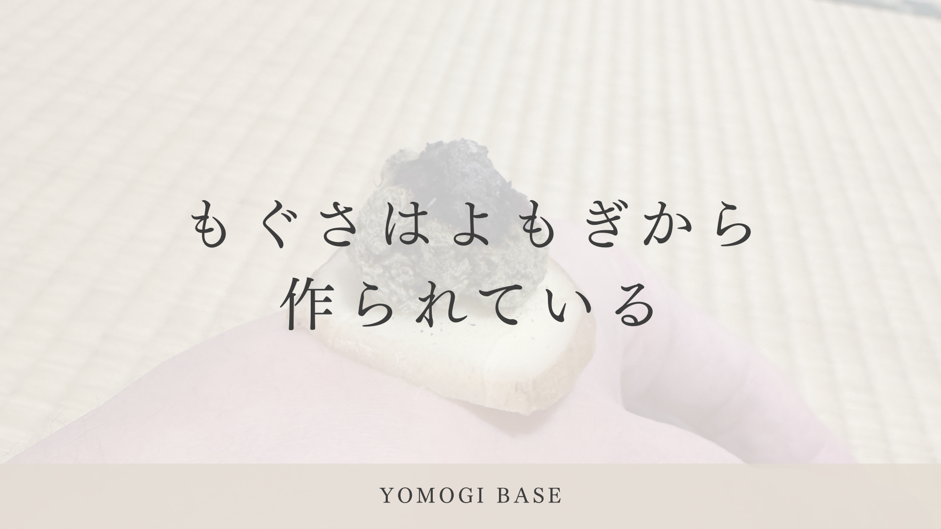 お灸で使うもぐさはよもぎから作られている