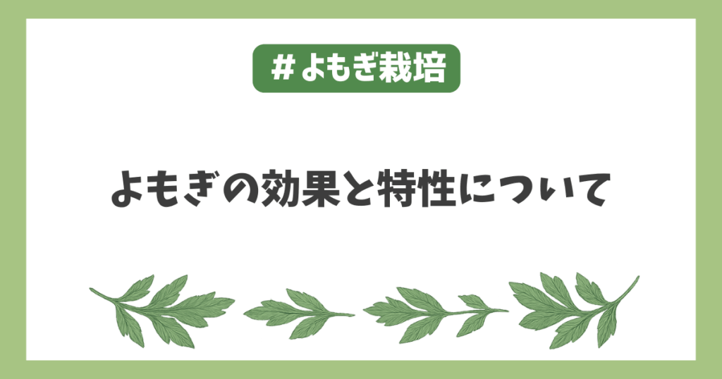 よもぎの効果と特性